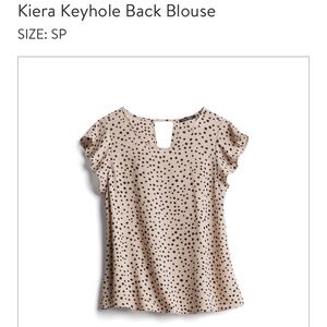 Papermoon beige polka dot blouse